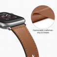 thumbnail image 3 of Lilvigor Compatible with iWatch Band 44mm 42mm 40mm 38mm, Genuine Leather Replacement Band Strap Compatible with Apple Watch SE Series 6 5 4 3 2 1, 3 of 6