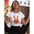 thumbnail image 2 of A Happy Orange Rabbit Doodle T-Shirt Women -Image by Shutterstock, Female x-Large, 2 of 4