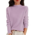 thumbnail image 3 of Fashion Crewneck Long Sleeve Knit Sweater For Women Soft Stretchy Thermal Winter Pullover Top, 3 of 9