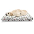 thumbnail image 1 of Floral Pet Bed, Various Endemic Wildflowers Botanical Spring Elements on a White Background, Chew Resistant Pad for Dogs and Cats Cushion with Removable Cover, 24" x 39", Multicolor, by Ambesonne, 1 of 4