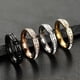thumbnail image 5 of Anillo de pareja de acero de titanio con circonitas cuadradas estrelladas de una o dos filas de joyería de acero inoxidable para mujer, 5 of 6