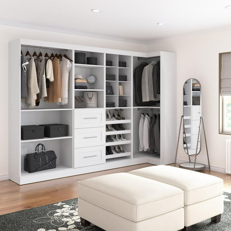 Bestar Pur Wardrobe Storage, 83W Clothes Hanging Cabinet