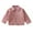 Pink, variant on IROINNID Kids Faux Leather Long Sleeve Notch Lapel Outwear Stylish Short Jacket Clothes