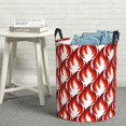 thumbnail image 6 of Fuzoiu Fire Symbols Print Circular Hamper,Laundry Basket with Handle,Collapsible Laundry,Dirty Clothes Storage Basket,for Bedroom Bathroom Dorm Living Room-Small, 6 of 6