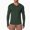 Green, variant on Rvwovn Men's Long Sleeve V-Neck Shirt Stretch Thumb Cuffs Athletic Base Layer Top Workout Daily Wear