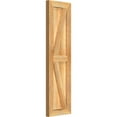 thumbnail image 3 of 10 3/4"W X 38"H Timbercraft Two 5 3/8" Boards Framed Board-N-Batten Shutters W/Z-Bar, Rough Sawn Western Red Cedar (Per Pair), 3 of 13