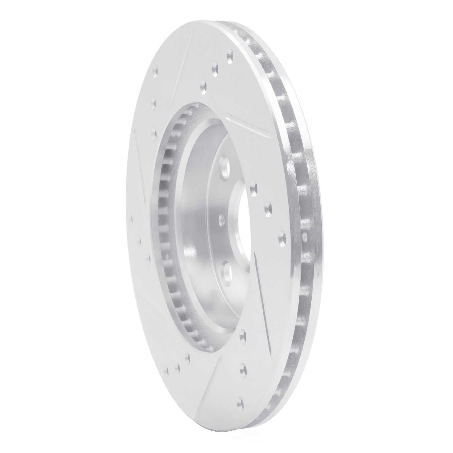 Dynamic Friction Company 631-76072R DFC Brake Rotor - Drilled And Slotted - Silver