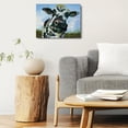 thumbnail image 3 of HFDF Cow Wall Art - Funny Cows with Bandanas, Canvas Cow Prt, Western Decor for Home, Farmhouse, Bedroom, Kitchen, Nursery 24x16inch Framed, 3 of 6