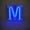 M, variant on LED Neon Letter Lights, Light Up LED Letters Lights Light Up Marquee Letters Lights Letters Neon Signs Battery USB Blue