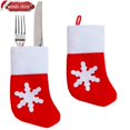 thumbnail image 1 of Paquete de 24 accesorios navideños, decoración de botellas de vino, mini gorro navideño, funda para cubiertos, 1 of 4