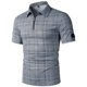 thumbnail image 4 of Ceisia Men's Polo Shirt | Slim Fit Short Sleeve Houndstooth Grid Polo | Stretch Breathable Zipper Placket (Sleeve Label) Gift, 4 of 8
