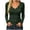 Army Green, variant on Ohufall Basic Stretchy Layering Top For Women, Solid Ribbed V Neck Long Sleeve Fitted Daily Underlayer Top