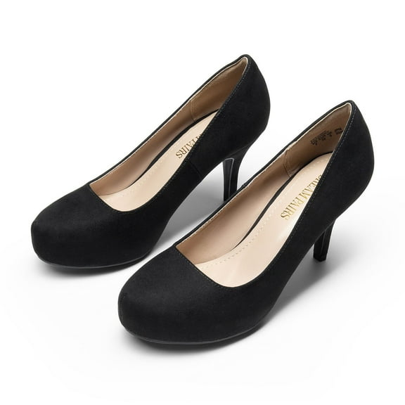 Women's Classic Elegant Versatile Low Stiletto Heel Dress Platform Pumps Shoes