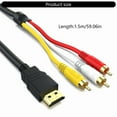 thumbnail image 6 of Quality Composite AV Cable for xbox 360/PS3/PC HDTV to 3RCA Cable with Gold Plated Connectors Video Audio Transmission, 6 of 9