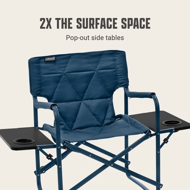 Flex 'N Go Outdoor Folding Chair for Camping with 2 Tables