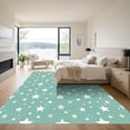 thumbnail image 3 of ODIKA 4'x6' Machine Washable Non-Slip Area Rug, Modern Seafoam Green High Traffic Rug, Green, 1309705, 3 of 7