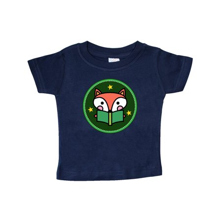 

Inktastic Reading Gift Fox with Book Gift Baby Boy or Baby Girl T-Shirt