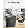 thumbnail image 5 of novodesk 8-Sheet Micro Cut Paper Shredder with 4 Gallons, Shreds Credit Card/Staple P-5 High Security for Home Office Use with Handle, Visual Window Wastebasket, 5 of 6