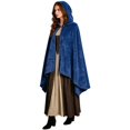 thumbnail image 2 of HNMKIU Dress Shawl Wrap Velvet Hooded Cape For Halloween Adult Kids Warm Cloak Wrap Blue,L, 2 of 4