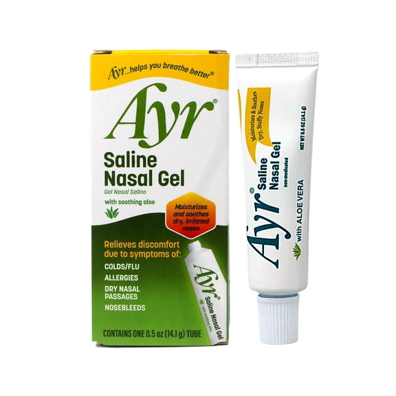 Ayr Saline Nasal Gel, With Soothing Aloe, 0.5 Ounce Tube (Pack of 1)