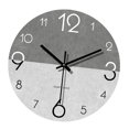 thumbnail image 2 of Reloj de pared artístico, reloj decorativo minimalista de madera de 12 pulgadas, adorno para Gris oscuro claro, 2 of 9
