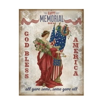 Trademark Fine Art 'Retro Patriotic 2' Canvas Art by Jean Plout