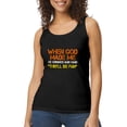 thumbnail image 5 of When God Made Me He Grinned and Said This'll Be Fun Religious Christian T-Shirt Funny Sarcastic Saying Women's Tank Top L, 5 of 6