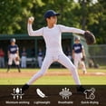 thumbnail image 4 of YUSHOW Youth Boys Thermal Base Layer Set Long Sleeve Shirts & Leggings for Sport Soccer White Size 12, 4 of 8