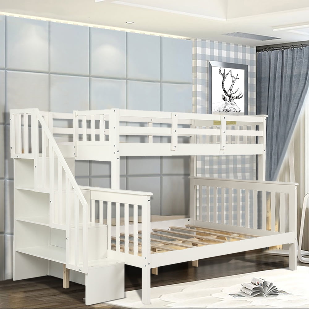 Solid Hardwood Twin Bunk Bed, Wood Bunk Bed Twin Bunk Beds for Kids