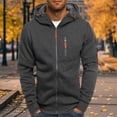 thumbnail image 7 of Lightweight Men's Fitness Hoodie Full Zip Adjustable Drawstring Hoods Sweatshirt Jackets For Training Hiking Daily Wear, 7 of 7