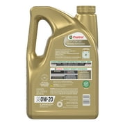 Castrol EDGE Extended Performance 0W-20 Advanced Full Synthetic Motor Oil, 5 Quarts