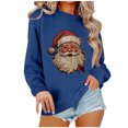 thumbnail image 2 of Chandails en Molleton de Noël pour Femmes Mode de Noël Manches Longues Col Rond T-Shirt avec Coupe Ample et Chandail en Molleton Sans Capuche TShirts pour Femmes, 2 of 4