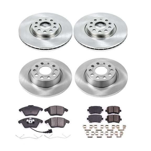 Ultimate Brakes Front and Rear Ceramic Brake Pad and Rotor Kit with Hardware WM81112