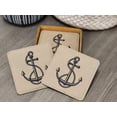 thumbnail image 4 of Anchor Nautical Coasters - Handmade Coasters Set of 6 - Engraved Barware Decorations - Leather Bar Decor - Man Cave Father's Day Present, 4 of 5