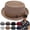 Khaki, variant on Mesh Pork Pie Hat, Summer Breathable Mesh Fedora Bowler Hat, Lightweight Packable Crushable Sun Hat for Men & Women Beach Travel Outdoor Activities