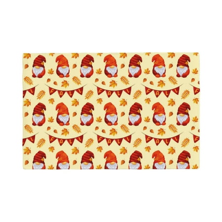 

Placemats Set of 4 / 6 Fall Gnomes Placemats for Dining Table Indoor/Outdoors Heat Resistant Washable Placemats 18 x 12