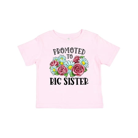 

Inktastic Promoted to Big Sister with Flowers Gift Baby Girl T-Shirt