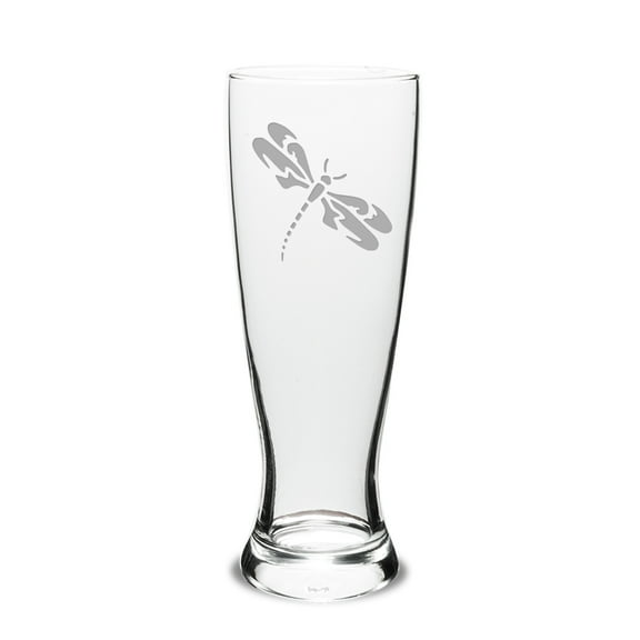 Dragonfly Deep Etched University Beer Pilsner Glass