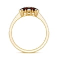 thumbnail image 3 of Rosec Jewels Natural Garnet Flower Engagement Ring for Women - Garnet Diamond Ring - AAA Quality - with Jewelry Box, 10K Yellow Gold, US 10.50, 3 of 9