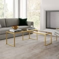 thumbnail image 6 of Evelyn&Zoe Rocco Rectangular Nested Coffee Table, Brass, 6 of 11