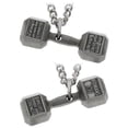 thumbnail image 4 of Men's Antique Finish Dumbbell Necklace-Romans 8:37 by Shields of Strength, 4 of 4