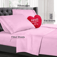 thumbnail image 2 of Nestl Bedding Premium 1800 Deep Pocket 4 Piece Bed Sheet Set - Hotel Luxury Double Brushed Microfiber Sheets - Wrinkle, Fade, Stain Resistant - Hypoallergenic, Full - Lilac, 2 of 6