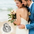 thumbnail image 6 of Titanium Wedding Rings with Handcarved Floral Design, Wedding Band, Engagement Anniversary Ring Comfort Fit, 6 of 6