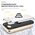 thumbnail image 7 of JTCASES for iPhone 6/6s Case, Car Mount Bracket 2-layer Hybird Shockproof PC TPU Anti-fall Slim Fit Lightweight Magnetic Cover for iPhone 6/6s, Silver, 7 of 7