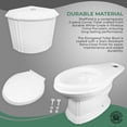 thumbnail image 5 of Elongated Corner Toilet Dual Flush White Toilet w/Slow Close Seat Renovators Supply, 5 of 12