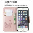 thumbnail image 2 of iPhone 6S Wallet Case, iPhone 6 Case, Dteck Embossed Butterfly Flip PU Leather Stand Card Slots Case Cover with Hand Strap For iPhone 6s / iPhone 6, Pink, 2 of 5