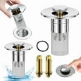 thumbnail image 2 of 2Pcs Sink Filter And Hair Catcher Universal Pop Up Drain Stopper Stainless Steel, 2 of 6