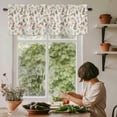 thumbnail image 6 of Brown Bunny Floral Easter Rod Pocket Curtain Valance, Elegant Pastoral Spring Floral Farmhouse Window Valance for Living Room, Bedroom, Kitchen 42"W x 18"L, 6 of 9
