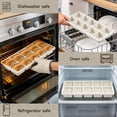 thumbnail image 5 of Tray with Lid - 3 Pack 2 Tbsp Ice Trays for Freezer, Stackable, , Easy Release Large  Molds for , , Iced Coffee,  & Juice (10-cube,starlight), 5 of 6