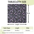 thumbnail image 2 of Skull Flower Halloween Pattern Square Fitted Tablecloth with Elastic Edge,Square Table Cover,Washable Elastic Table Cover for Home Kitchen Party Decor 34"x34", 2 of 6